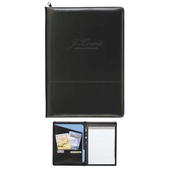 Picture of Script Zippered Padfolio