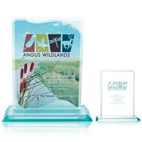 Picture of Clipped Jade Crystal Award