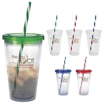 Picture of Translucent Candy Cane Tumbler - 18 oz.