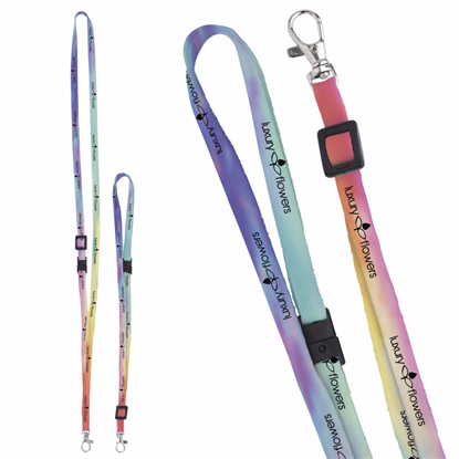 Picture of 3/8" Adjustable Polyester 4 Color Lanyard