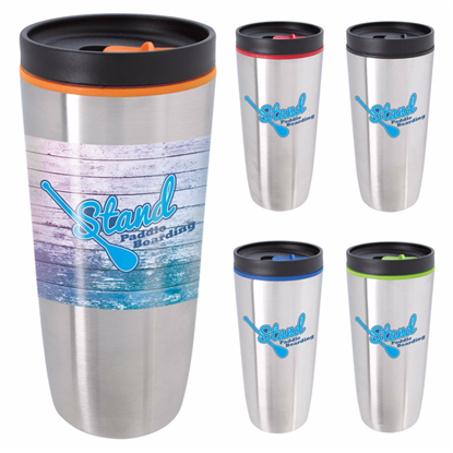 Picture of Custom Accent Stainless Travel Mug – 16 oz.