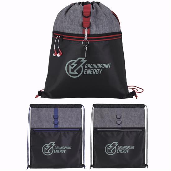 Stand Alone Drawstring Backpack Koozie Group