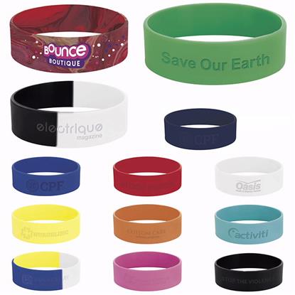 Show details for 1" inch Silicone Wrist Band Picture of 1" inch Silicone Wrist Band