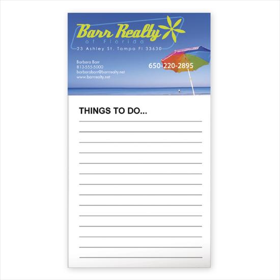 Magnetic Business Card Blank Notepad - 50 Sheet