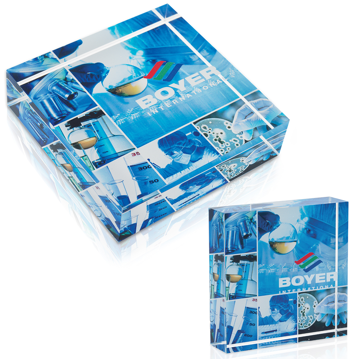 Square Acrylic Paperweight Koozie Group