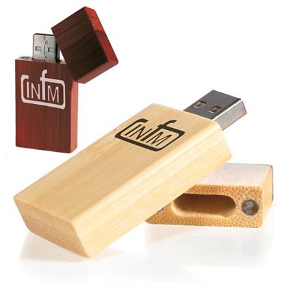 Picture of 1 GB Bamboo Rectangle USB 2.0 Flash Drive