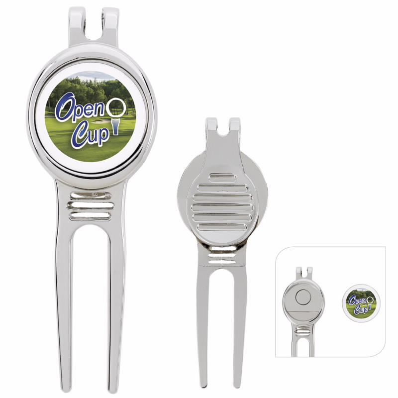 Golfers Divot Tool with Ball Marker Koozie Group