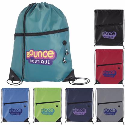Picture of Front Zip Drawstring Backpack