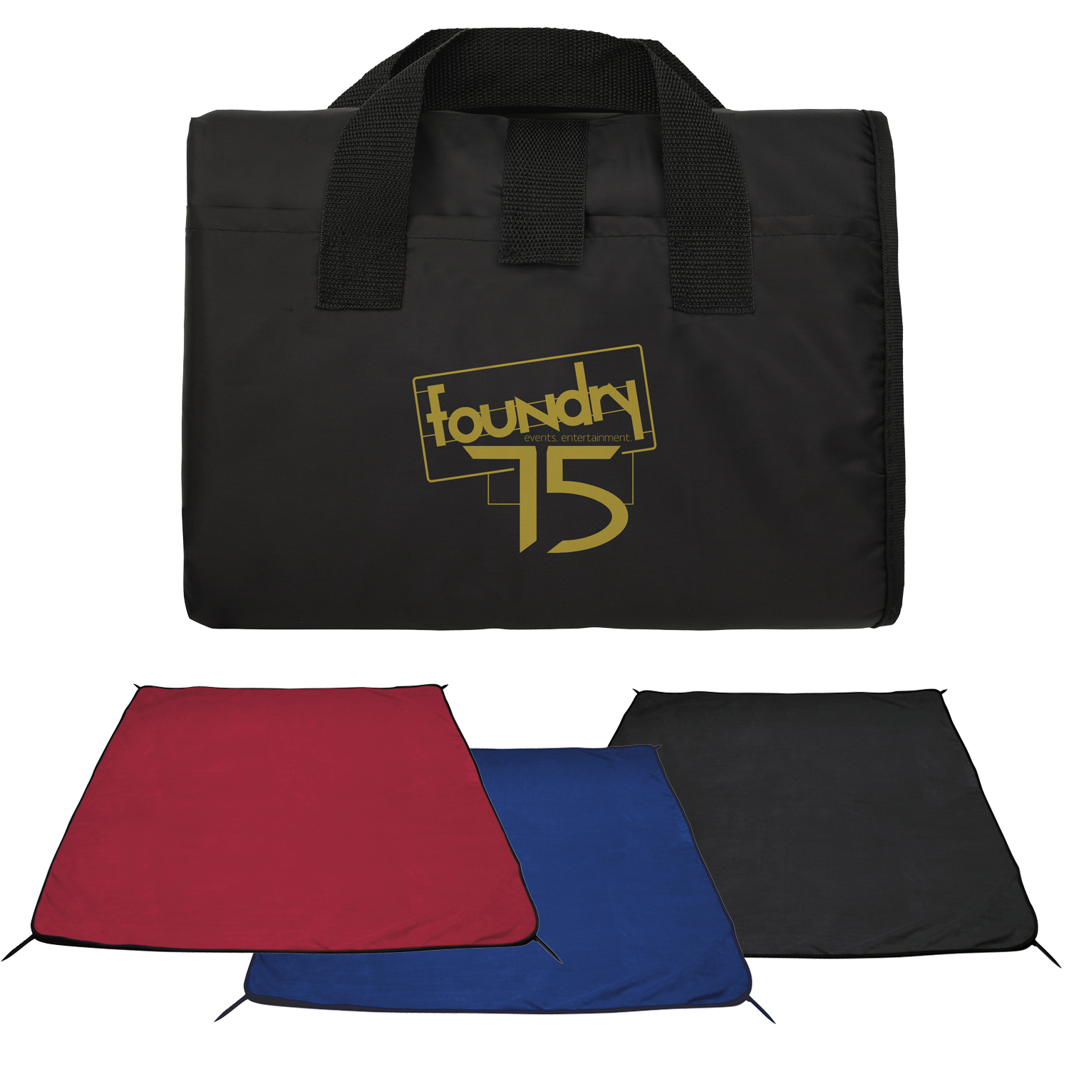 Water Resistant Picnic Blanket with Stakes Koozie Group