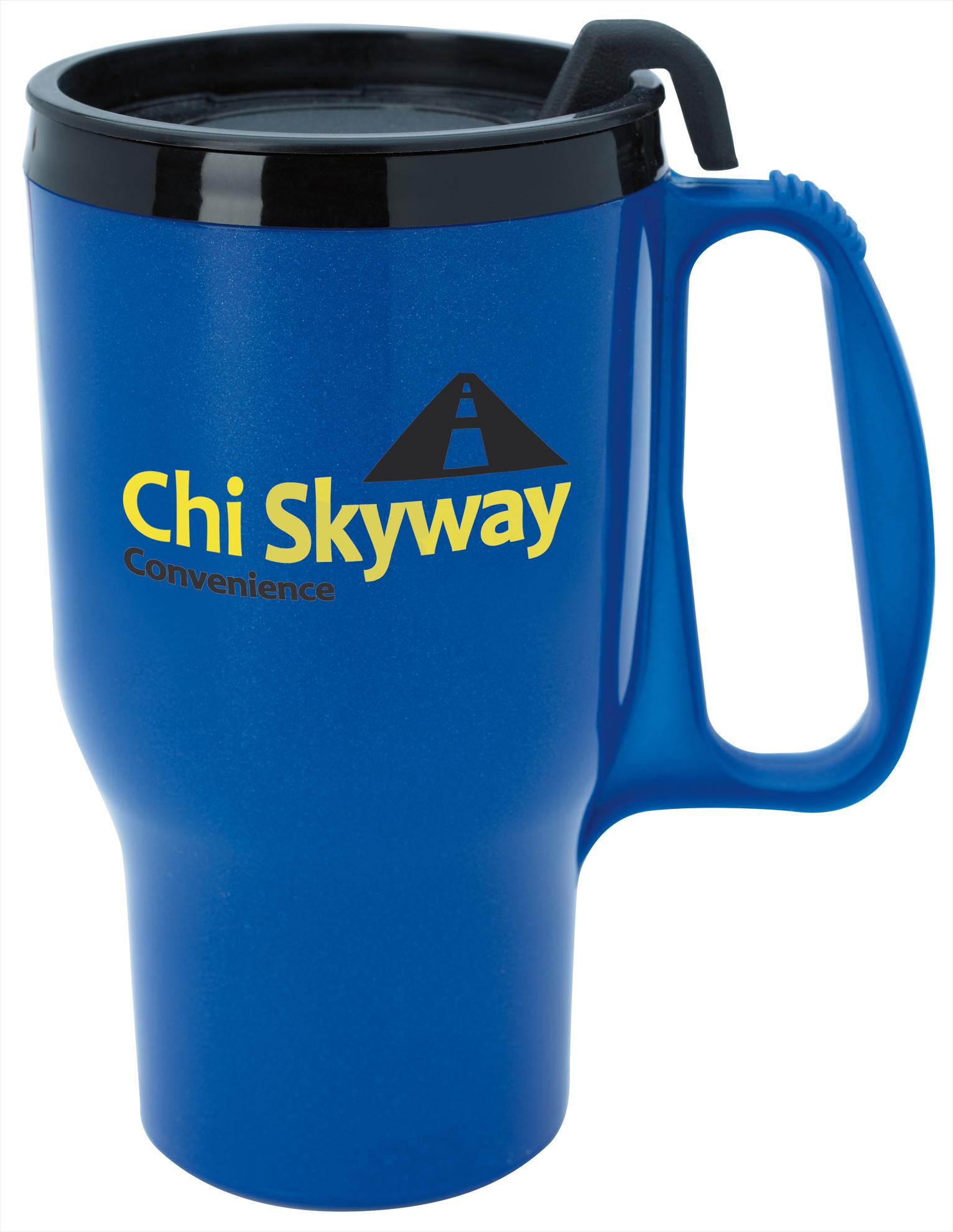Budget Traveler Mug with Slider Lid 16 oz. Koozie Group