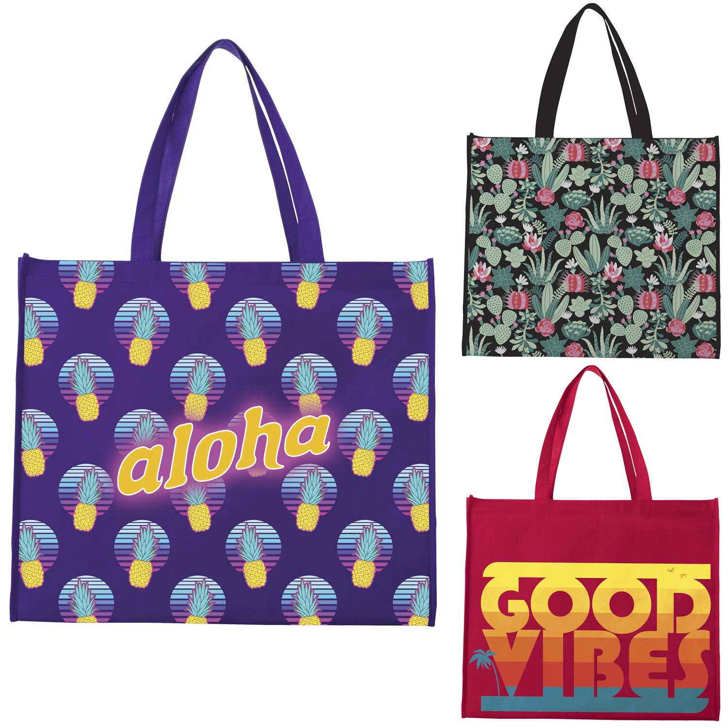 Laminated Non Woven Landscape Tote Koozie Group
