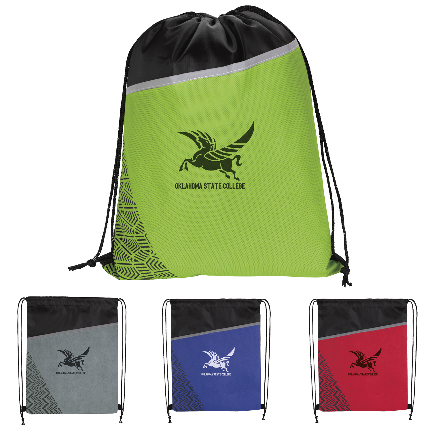 Footprints Drawstring Backpack | Koozie Group