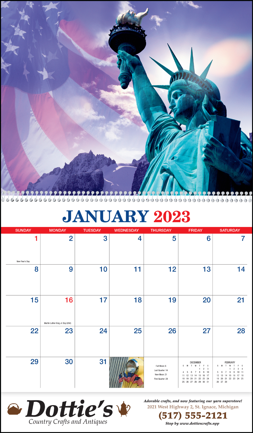 America Appointment Calendar - Spiral | Koozie Group