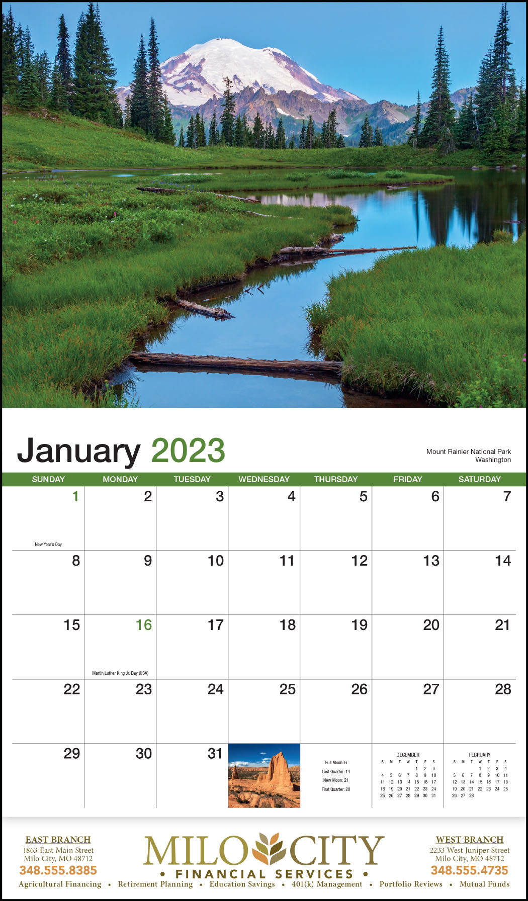 Scenic America® Appointment Calendar Stapled Koozie Group