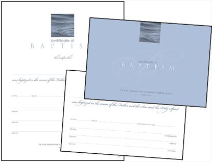 Adult Baptism Reflections Certificate
