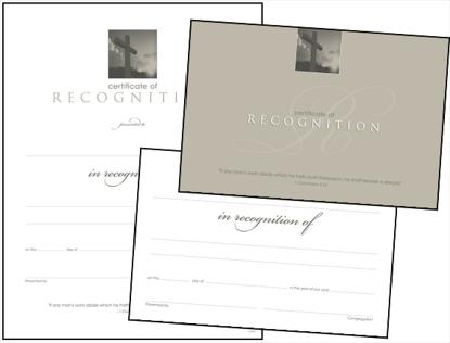 Recognition Reflections Certificate
