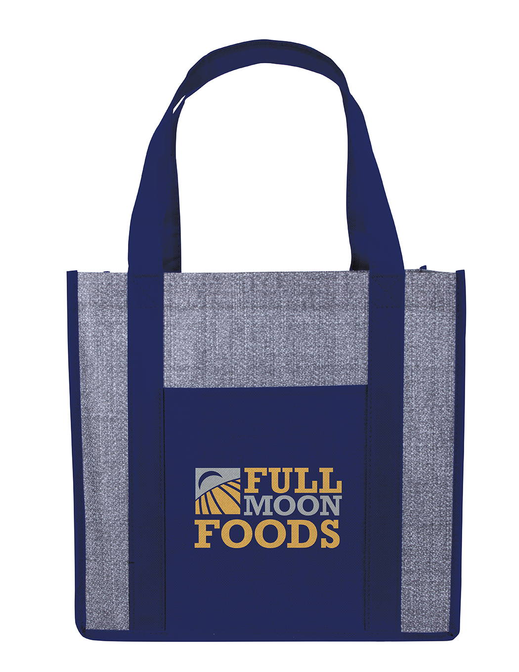 Laminated Heathered Non-Woven Grocery Tote