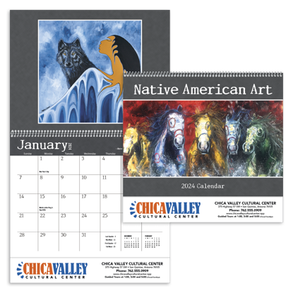 Native American Art calendar combined ad image