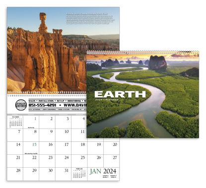Earth Appointment Calendar	 calendar combined ad image