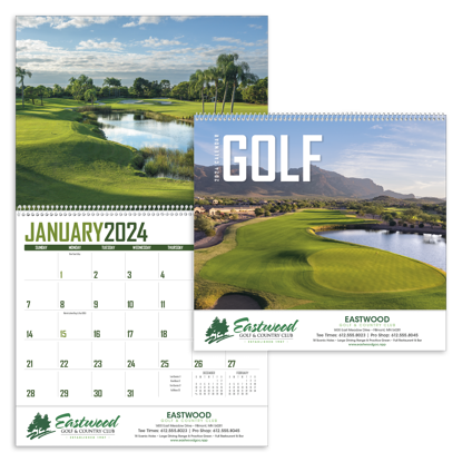 Golf calendar combined ad image