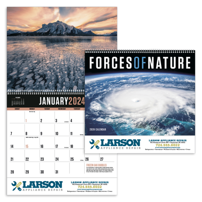 Forces of Nature calendar combined ad image