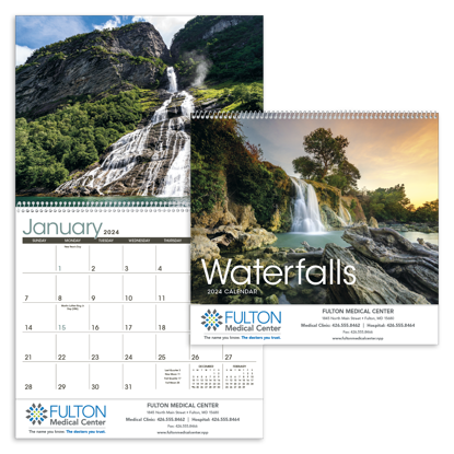 Waterfalls calendar combined ad image