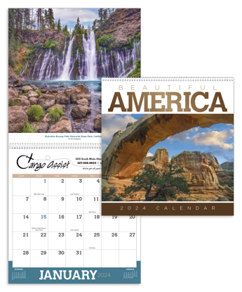 Beautiful America calendar combined ad image