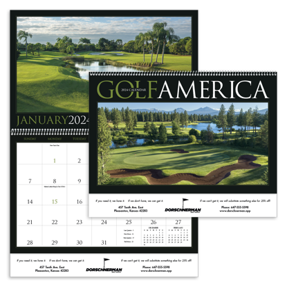Golf America calendar combined ad image