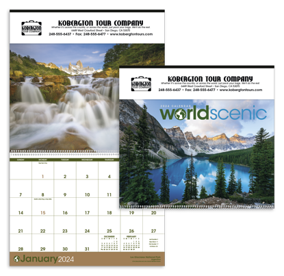 World Scenic calendar combined ad image