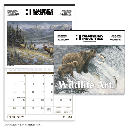 Wildlife Art calendar combined ad image