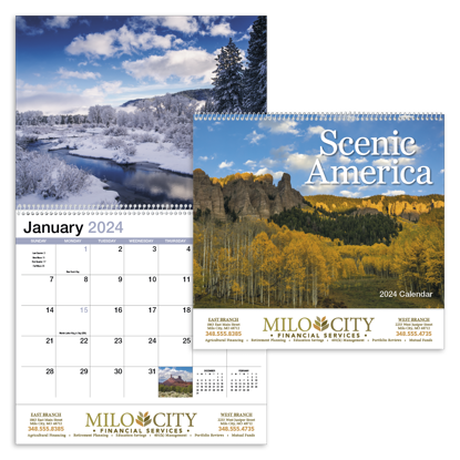 Scenic America� Appointment Calendar - Spiral calendar combined ad image