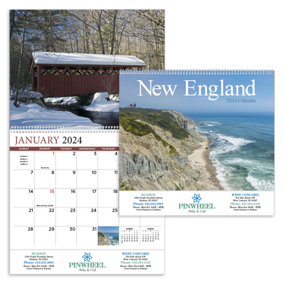 New England Appointment Calendar - Spiral calendar combined ad image
