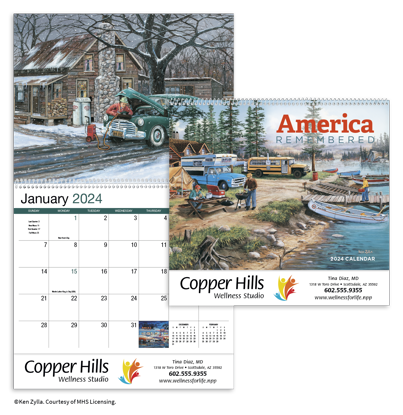 America Remembered Appointment Calendar - Spiral calendar combined ad image