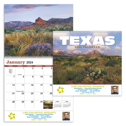Texas Appointment Calendar - Spiral calendar combined ad image