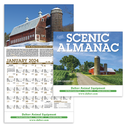 Scenic Almanac calendar combined ad image