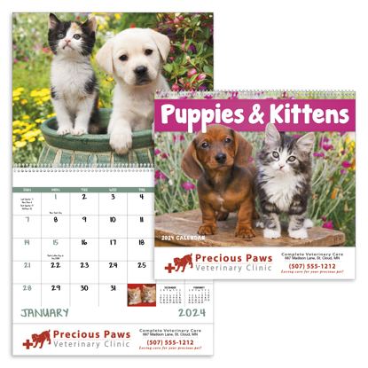 Puppies & Kittens - Spiral calendar combined ad image