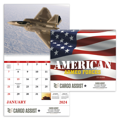 American Armed Forces - Spiral calendar combined ad image