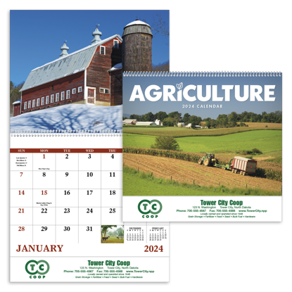 Agriculture - Spiral calendar combined ad image