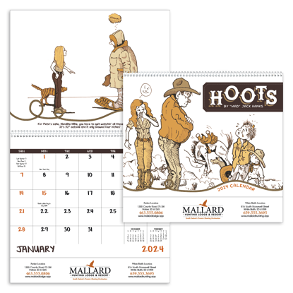 Hoots by Mad Jack - Spiral calendar combined ad image