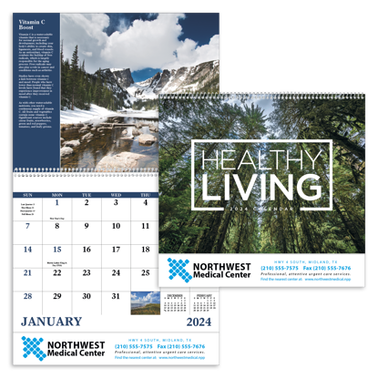 Healthy Living - Spiral calendar combined ad image