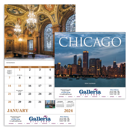 7076 combined ad Chicago - Spiral calendar combined ad image