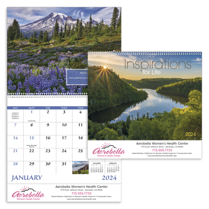 Inspirations for Life - Spiral calendar combined ad image