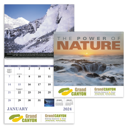 The Power of Nature - Spiral calendar combined ad image