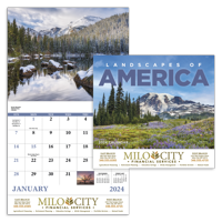 Landscapes of America - Stapled calendar combined ad image