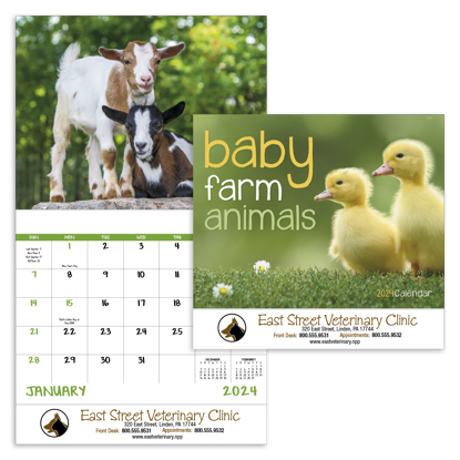 Baby Farm Animals - Stapled calendar combined ad image