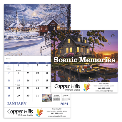 Scenic Memories - Stapled calendar combined ad image