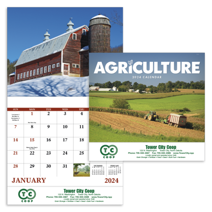 Agriculture - Stapled calendar combined ad image