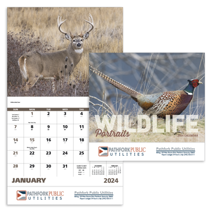 Wildlife Portraits - Stapled calendar combined ad image