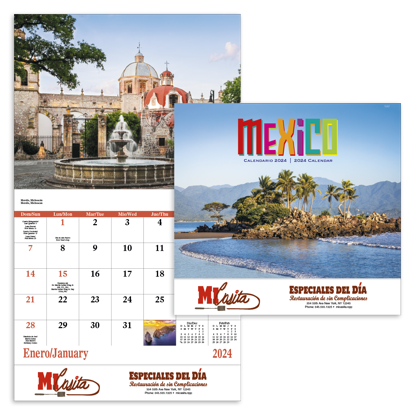 MEXICO - STAPLED calendar combined ad image