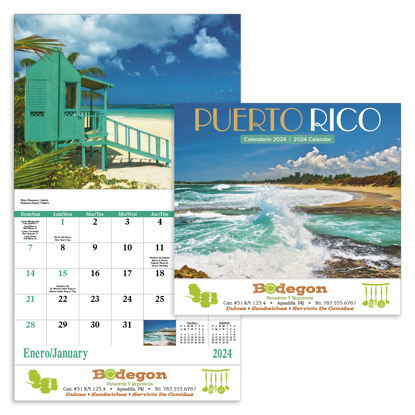 Puerto Rico - Stapled calendar combined ad image